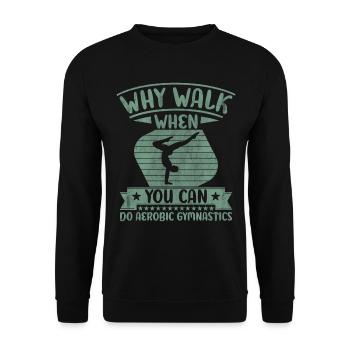 Acrobatic Gymnastics Sport Strength - Unisex Sweatshirt - black - Front - Alina (178cm) & Michal (187cm)