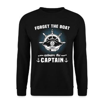 Captain Boat Captain - Unisex Sweatshirt - black - Front - Alina (178cm) & Michal (187cm)