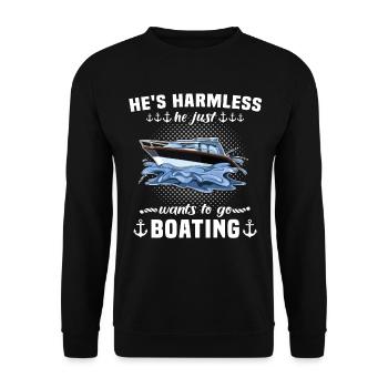 Captain Boat Captain - Unisex Sweatshirt - black - Front - Alina (178cm) & Michal (187cm)