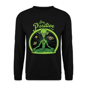 Yoga Alien - Unisex Pullover - Schwarz - Vorne - Alina (178cm) & Michal (187cm)