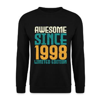 Awesome Since 1998 limited edition. - Unisex Sweatshirt - black - Front - Alina (178cm) & Michal (187cm)