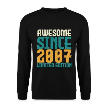 Awesome Since 2007 limited edition. - Unisex Sweatshirt - black - Front - Alina (178cm) & Michal (187cm)