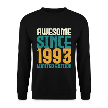 Awesome Since 1993 limited edition. - Sweat-shirt Unisexe - noir - Devant - Alina (178cm) & Michal (187cm)