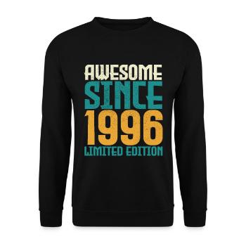 Awesome Since 1996 limited edition. - Unisex Sweatshirt - black - Front - Alina (178cm) & Michal (187cm)