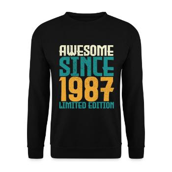 Awesome Since 1987 limited edition. - Unisex Sweatshirt - black - Front - Alina (178cm) & Michal (187cm)