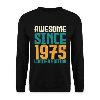Awesome Since 1975 limited edition. - Sweat-shirt Unisexe - noir - Devant - Alina (178cm) & Michal (187cm)