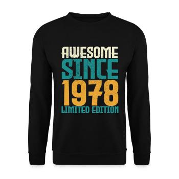 Awesome seit 1978 limitierte Auflage. - Unisex Pullover - Schwarz - Vorne - Alina (178cm) & Michal (187cm)