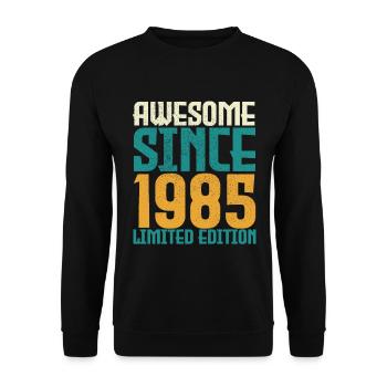 Awesome Since 1985 limited edition. - Unisex Sweatshirt - black - Front - Alina (178cm) & Michal (187cm)