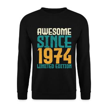 Awesome Since 1974 limited edition. - Unisex Sweatshirt - black - Front - Alina (178cm) & Michal (187cm)