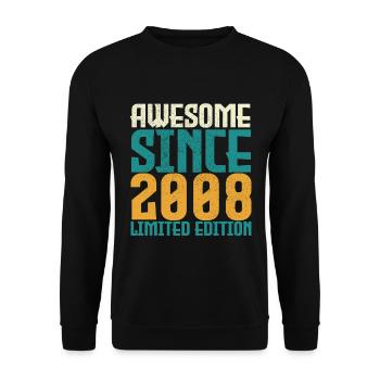 Awesome Since 2008 limited edition. - Unisex Sweatshirt - black - Front - Alina (178cm) & Michal (187cm)
