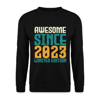 Awesome Since 2023 limited edition. - Unisex Sweatshirt - black - Front - Alina (178cm) & Michal (187cm)