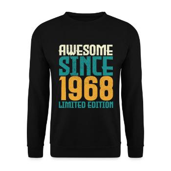 Awesome Since 1968 limited edition. - Sweat-shirt Unisexe - noir - Devant - Alina (178cm) & Michal (187cm)