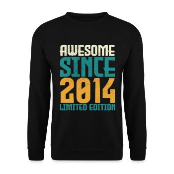 Awesome Since 2014 limited edition. - Sweat-shirt Unisexe - noir - Devant - Alina (178cm) & Michal (187cm)