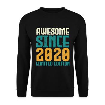 Awesome Since 2020 Limited Edition. - Unisex Sweatshirt - black - Front - Alina (178cm) & Michal (187cm)