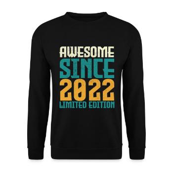 Awesome Since 2022 limited edition. - Unisex Sweatshirt - black - Front - Alina (178cm) & Michal (187cm)