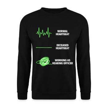 Hearing Officer Administrative Law Judge - Unisex Pullover - Schwarz - Vorne - Alina (178cm) & Michal (187cm)