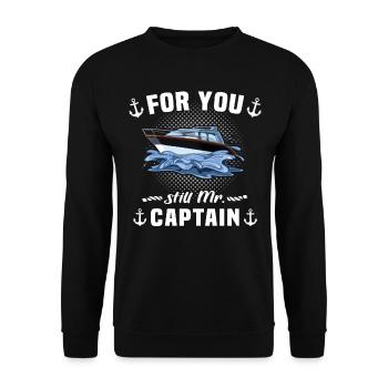 Captain Boat Owner Boating - Unisex Sweatshirt - black - Front - Alina (178cm) & Michal (187cm)