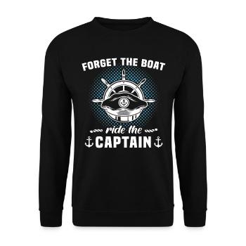 Captain Boat Owner Captain - Unisex Sweatshirt - black - Front - Alina (178cm) & Michal (187cm)