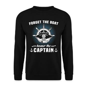 Captain Boat Owner Captain - Unisex Sweatshirt - black - Front - Alina (178cm) & Michal (187cm)
