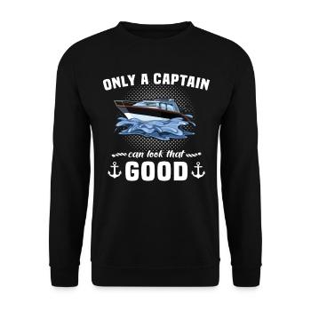 Captain Boat Owner Captain - Unisex Sweatshirt - black - Front - Alina (178cm) & Michal (187cm)