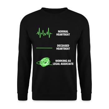 Legal Associate Lawyer Legal Associate - Unisex Sweatshirt - black - Front - Alina (178cm) & Michal (187cm)