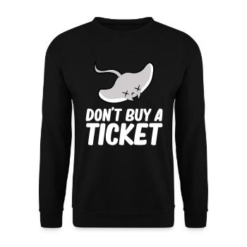 Don't buy a ticket - Rays, Batomorphi - Unisex Sweatshirt - black - Front - Alina (178cm) & Michal (187cm)