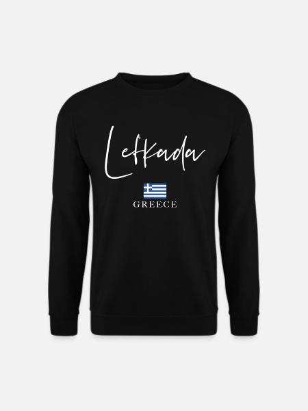 Vacances du drapeau de la Grèce - Lefkada Island - Sweat-shirt Unisexe - noir