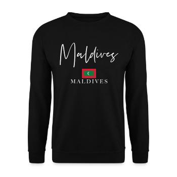 Holiday with Greek flag - Maldives Island - Unisex Sweatshirt - black - Front - Alina (178cm) & Michal (187cm)