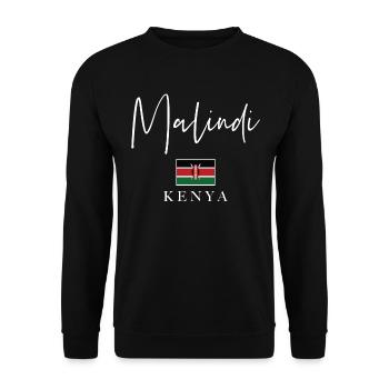 Holiday with Greek flag - Malindi Island - Unisex Sweatshirt - black - Front - Alina (178cm) & Michal (187cm)