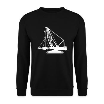 Crane Operator Crane Crane Driver - Unisex Sweatshirt - black - Front - Alina (178cm) & Michal (187cm)