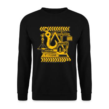 Crane Operator Crane Crane Driver - Unisex Sweatshirt - black - Front - Alina (178cm) & Michal (187cm)