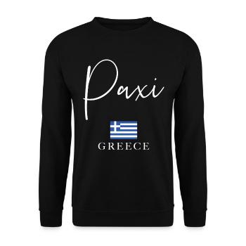 Vacances du drapeau de la Grèce - Islande Paxi - Sweat-shirt Unisexe - noir - Devant - Alina (178cm) & Michal (187cm)