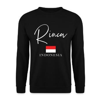 Greece Flag Holidays - Island Rinca - Unisex Sweatshirt - black - Front - Alina (178cm) & Michal (187cm)