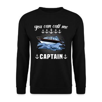 Kapitän Call Me Captain - Unisex Sweatshirt - black - Front - Alina (178cm) & Michal (187cm)