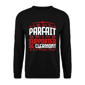 je ne suis pas parfait, supporteur de Clermont. - Sweat-shirt Unisexe - noir - Devant - Alina (178cm) & Michal (187cm)