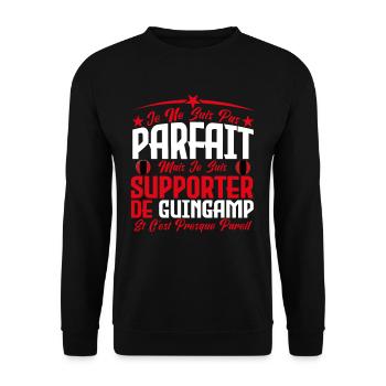 je ne suis pas parfait, supporteur de Guingamp. - Sweat-shirt Unisexe - noir - Devant - Alina (178cm) & Michal (187cm)