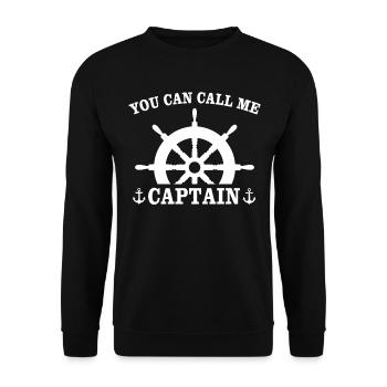 Kapitän Call Me Captain - Unisex Sweatshirt - black - Front - Alina (178cm) & Michal (187cm)