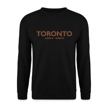 Canada City Coordinates - Toronto - Unisex Sweatshirt - black - Front - Alina (178cm) & Michal (187cm)