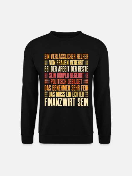 Finanzbeamter Finanzmanager Geld Job Arbeit - Unisex Pullover - Schwarz