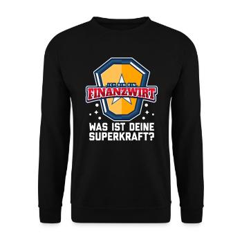 Finanzbeamter Finanzmanager Geld Job Arbeit - Unisex Pullover - Schwarz - Vorne - Alina (178cm) & Michal (187cm)