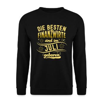 Finanzbeamter Finanzmanager Geld Job Arbeit - Unisex Pullover - Schwarz - Vorne - Alina (178cm) & Michal (187cm)