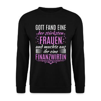 Finanzbeamter Finanzmanager Geld Job Arbeit - Unisex Pullover - Schwarz - Vorne - Alina (178cm) & Michal (187cm)
