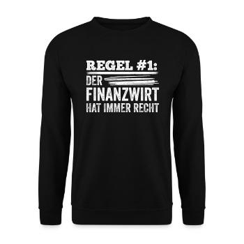 Finanzbeamter Finanzmanager Geld Job Arbeit - Unisex Pullover - Schwarz - Vorne - Alina (178cm) & Michal (187cm)