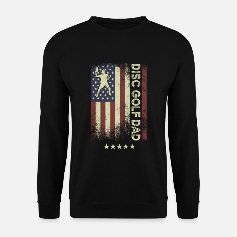 Drapeau américain - Disc Golf Dad - Sweat-shirt Unisexe - noir