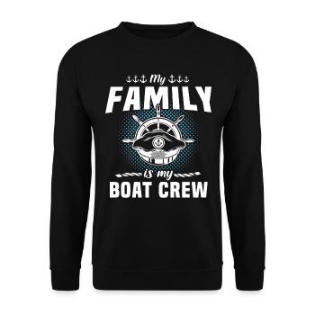 Captain Boat Crew Family - Unisex Sweatshirt - black - Front - Alina (178cm) & Michal (187cm)