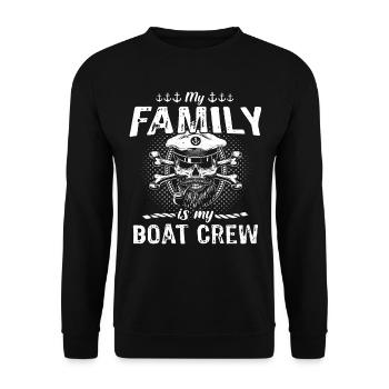 Capitaine Équipage du bateau - Sweat-shirt Unisexe - noir - Devant - Alina (178cm) & Michal (187cm)