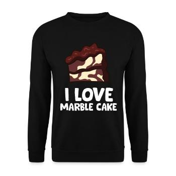 Marble Cake - I love marble cake - Unisex Sweatshirt - black - Front - Alina (178cm) & Michal (187cm)