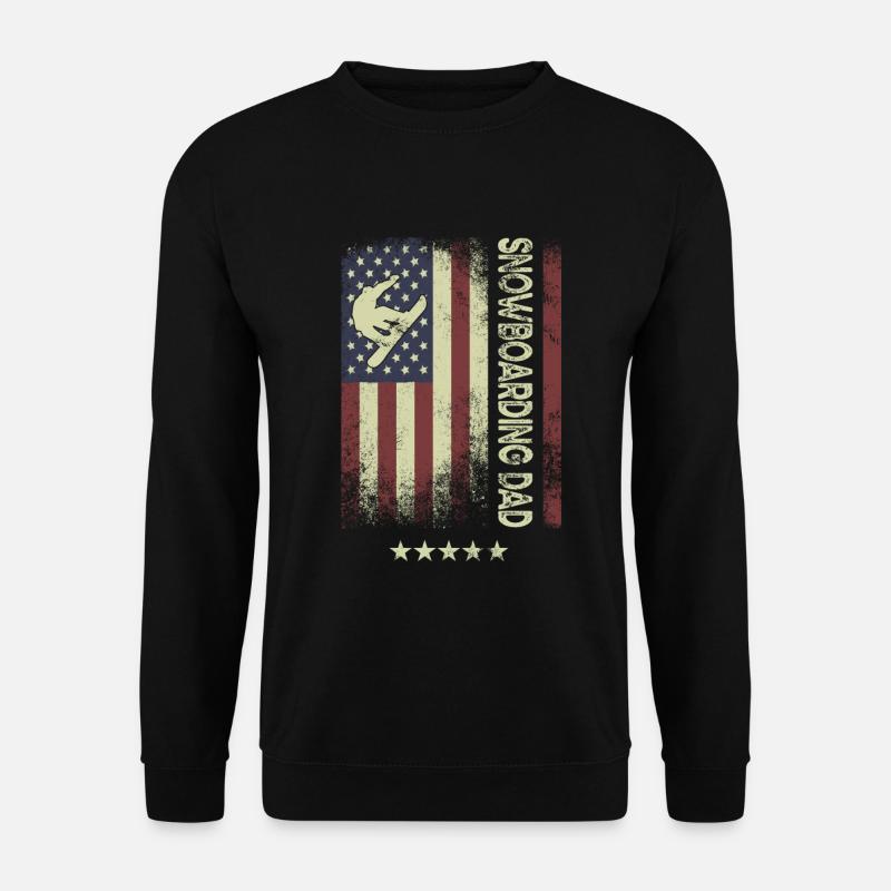 Drapeau américain - Snowboard Dad - Sweat-shirt Unisexe - noir