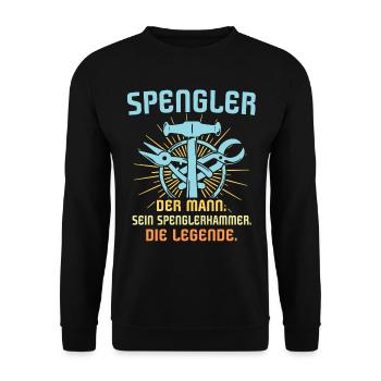 Spengler Beruf Bauspengler Sprüche - Unisex Pullover - Schwarz - Vorne - Alina (178cm) & Michal (187cm)