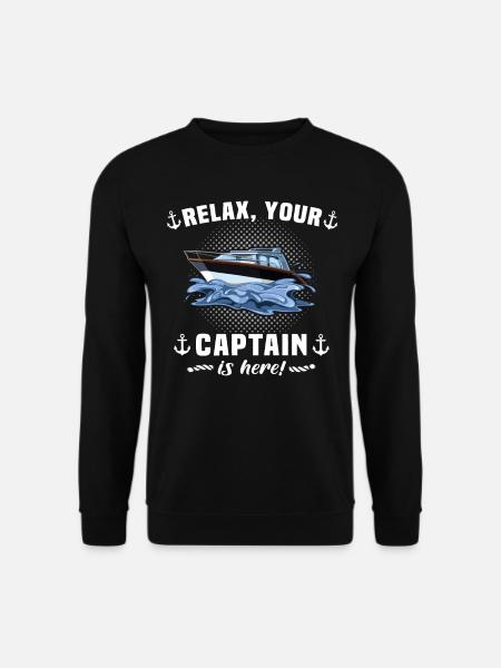 Captain boat license boating - Unisex Sweatshirt - black